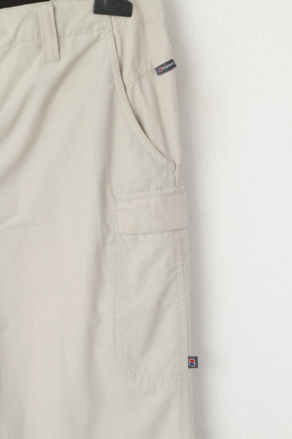 Pantaloni Berghaus da donna 16 Pantaloni per abbigliamento sportivo da escursionismo da combattimento all'aperto in cotone beige