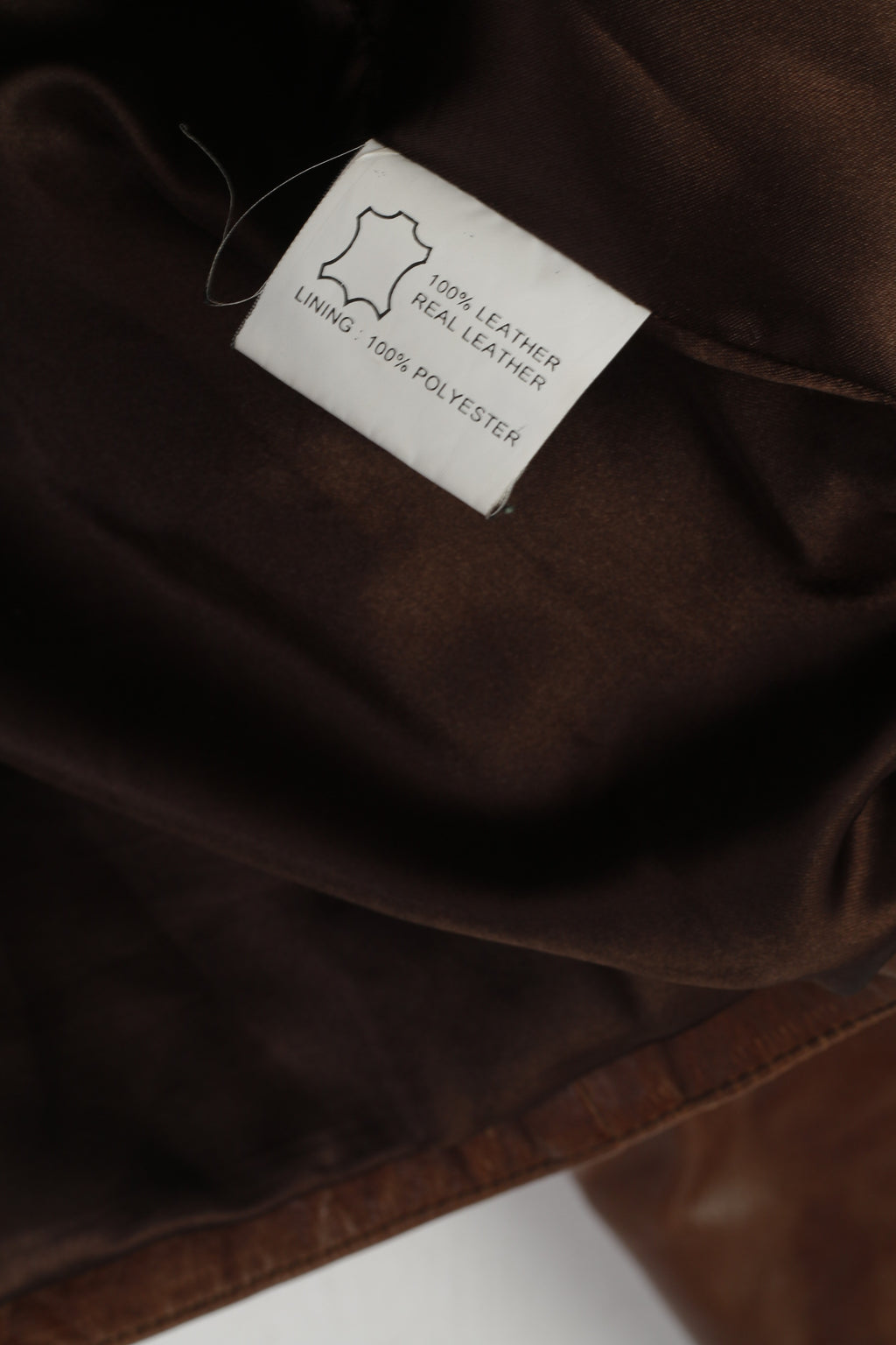 Carla Fasini Women 42 L Jacket Brown Leather Biker Full Zipper Vintage Top