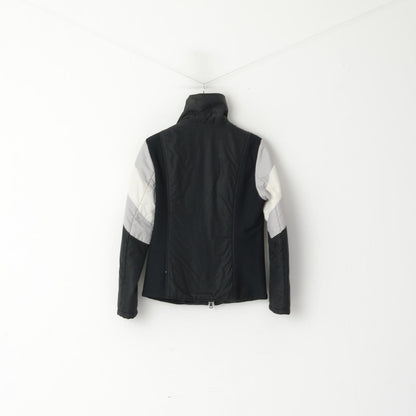 Head Women 40 S Jacket Black Nylon Waterproof Vintage Full Zipper Pocket Top