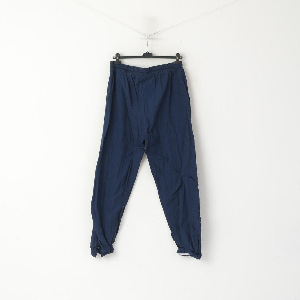 Crane Sports Men L Tracksuit Navy Nylon  Activewear Track Bottoms Jacket Set