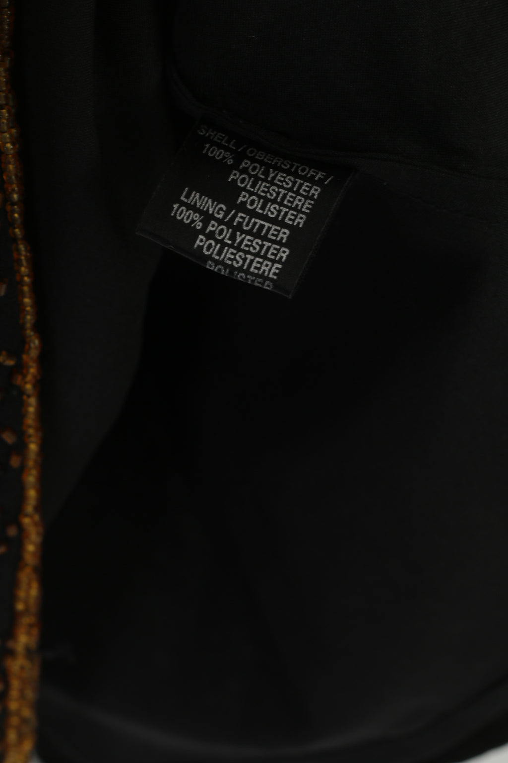 Camicia Celina Exclusive da donna 40 M Canotta nera con perline floreali lucide ed eleganti