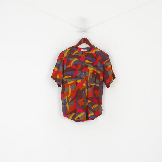 Promise Women 36 S Casual Shirt Multicolour Vintage Viscose Soft Retro Top