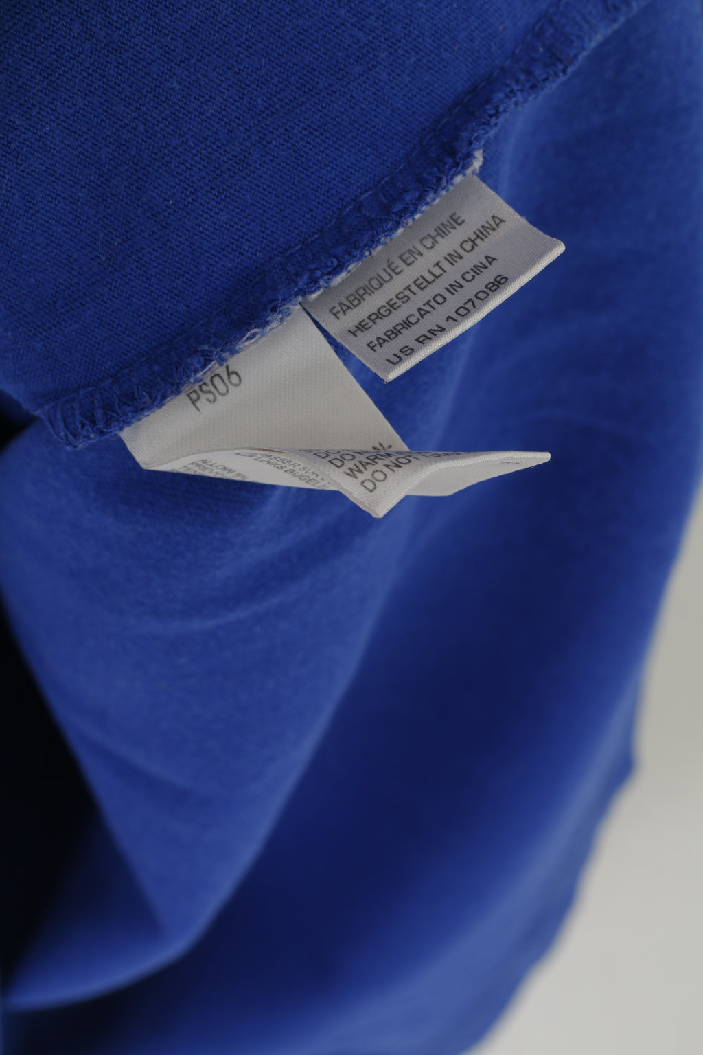 Paul Smith Homme L (M) Chemise Bleu Coton Graphique Logo Vintage Ras Du Cou Haut