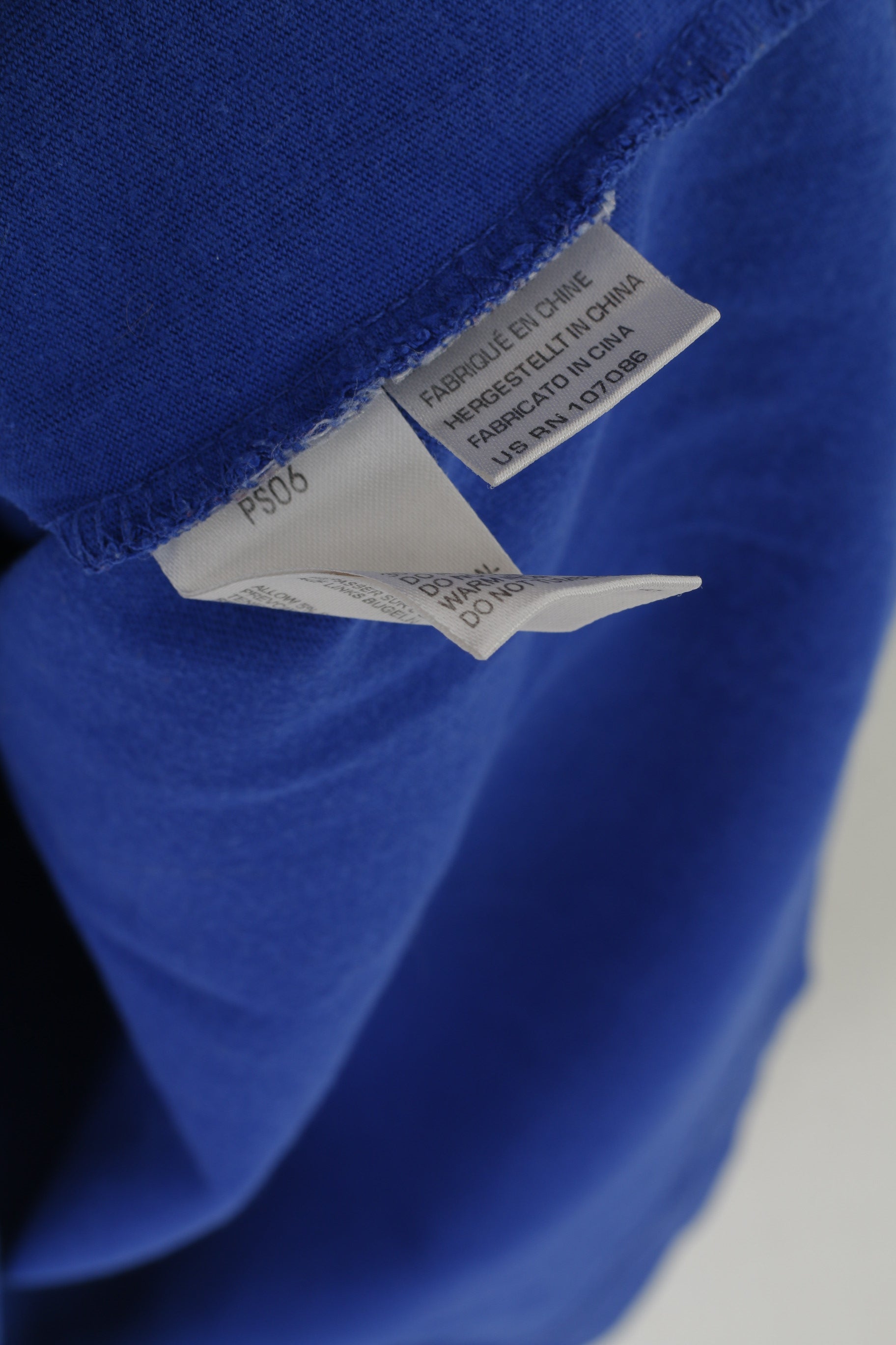 Paul Smith Homme L (M) Chemise Bleu Coton Graphique Logo Vintage Ras Du Cou Haut