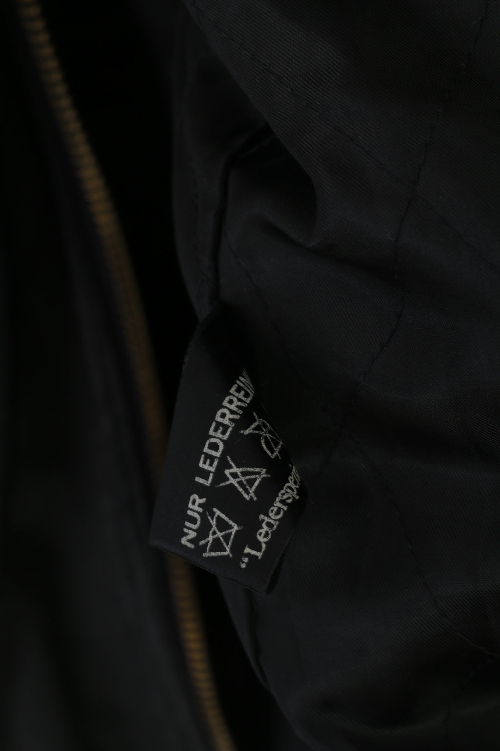Wing Hing Men 56 XL Jacket Black Leather Bomber Vintage Zip Up Classic Top
