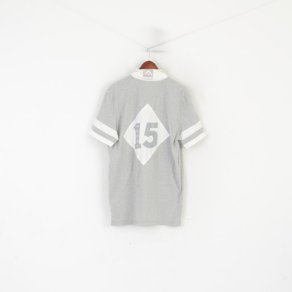 Polo Kooga da uomo XL in cotone grigio Brothers in ArmsTop da rugby vintage Pure Spirit