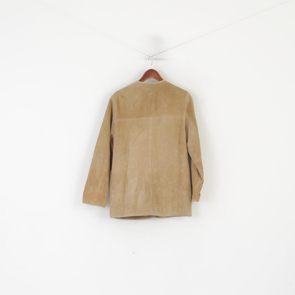 Distler Women 36 S Jacket Beige Leather Suede Vintage German Tyrol Blazer