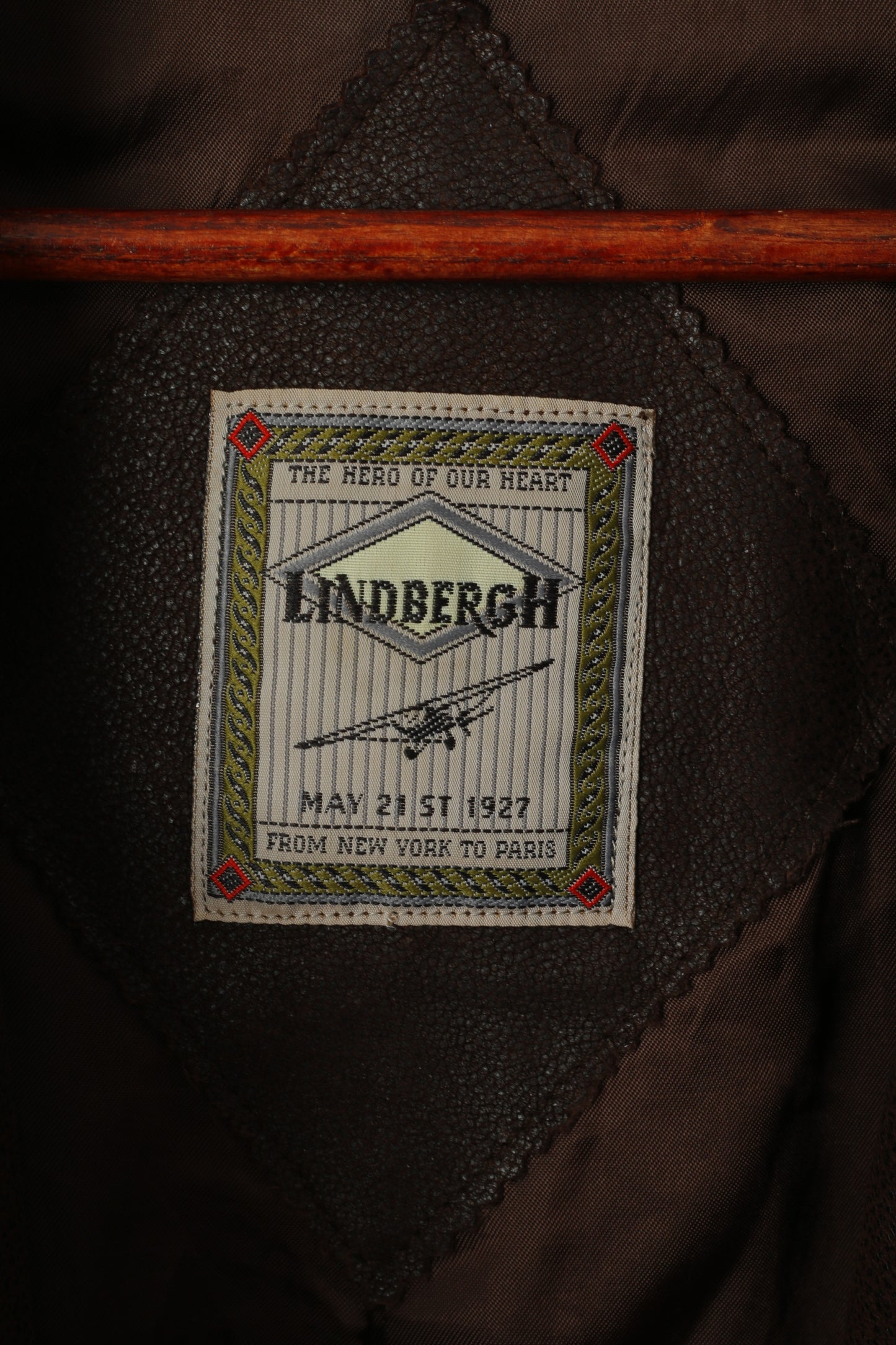 Lindbergh Women 40 M Leather Jacket Ramones Brown Soft Skin Full Zipper Retro Top