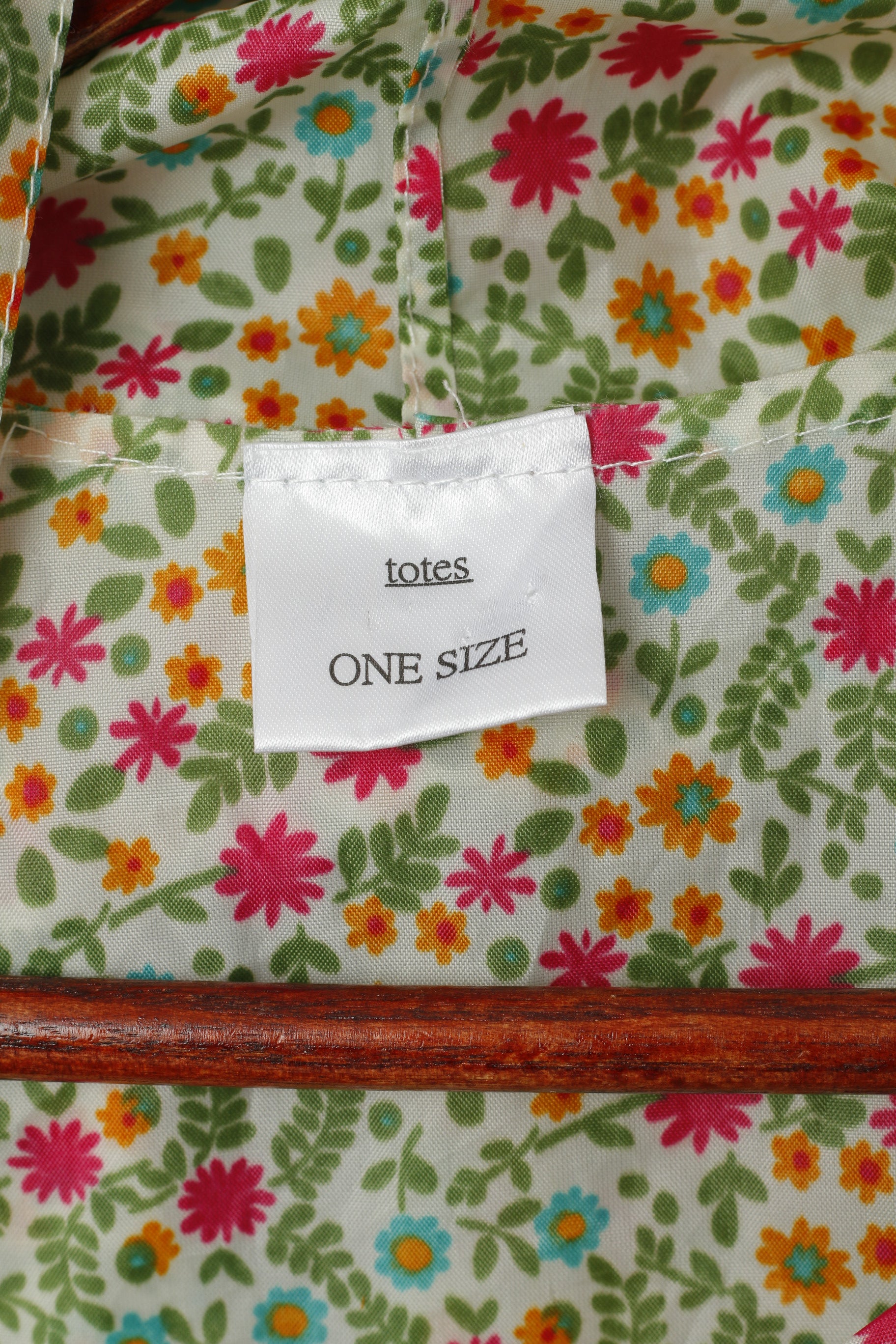 Borse da donna Taglia unica Poncho Beige Floreale Cappuccio Una tasca Top leggero