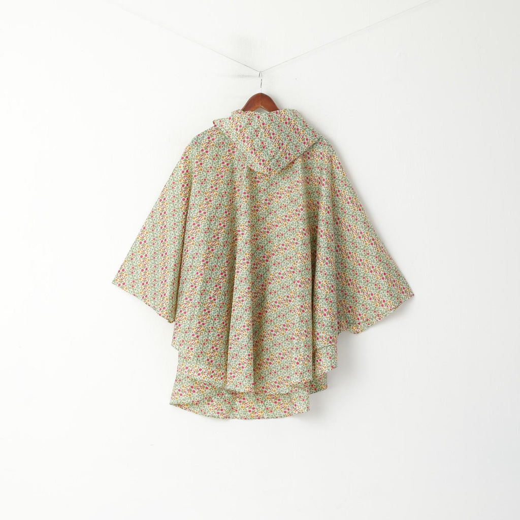 Borse da donna Taglia unica Poncho Beige Floreale Cappuccio Una tasca Top leggero