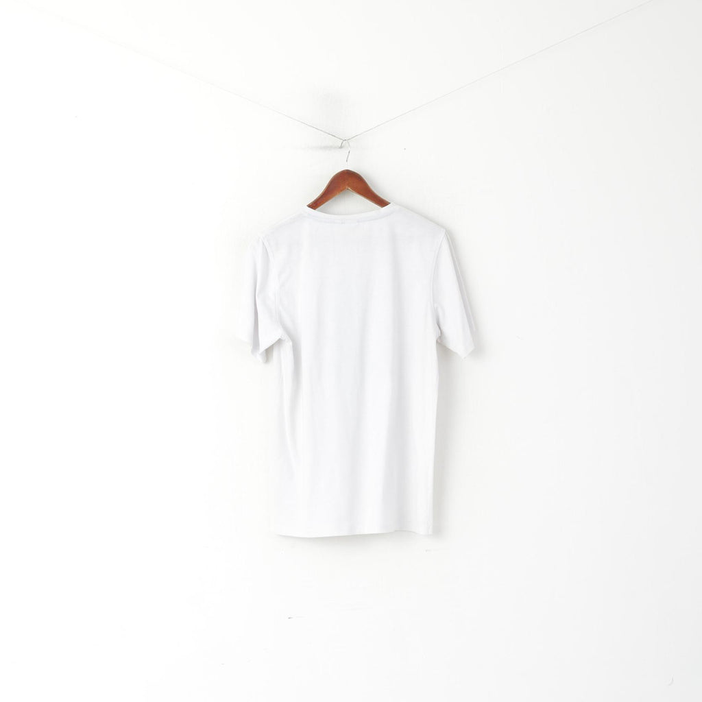 Everton Men M T- Shirt White Cotton Football Club Logo Sportswear Top