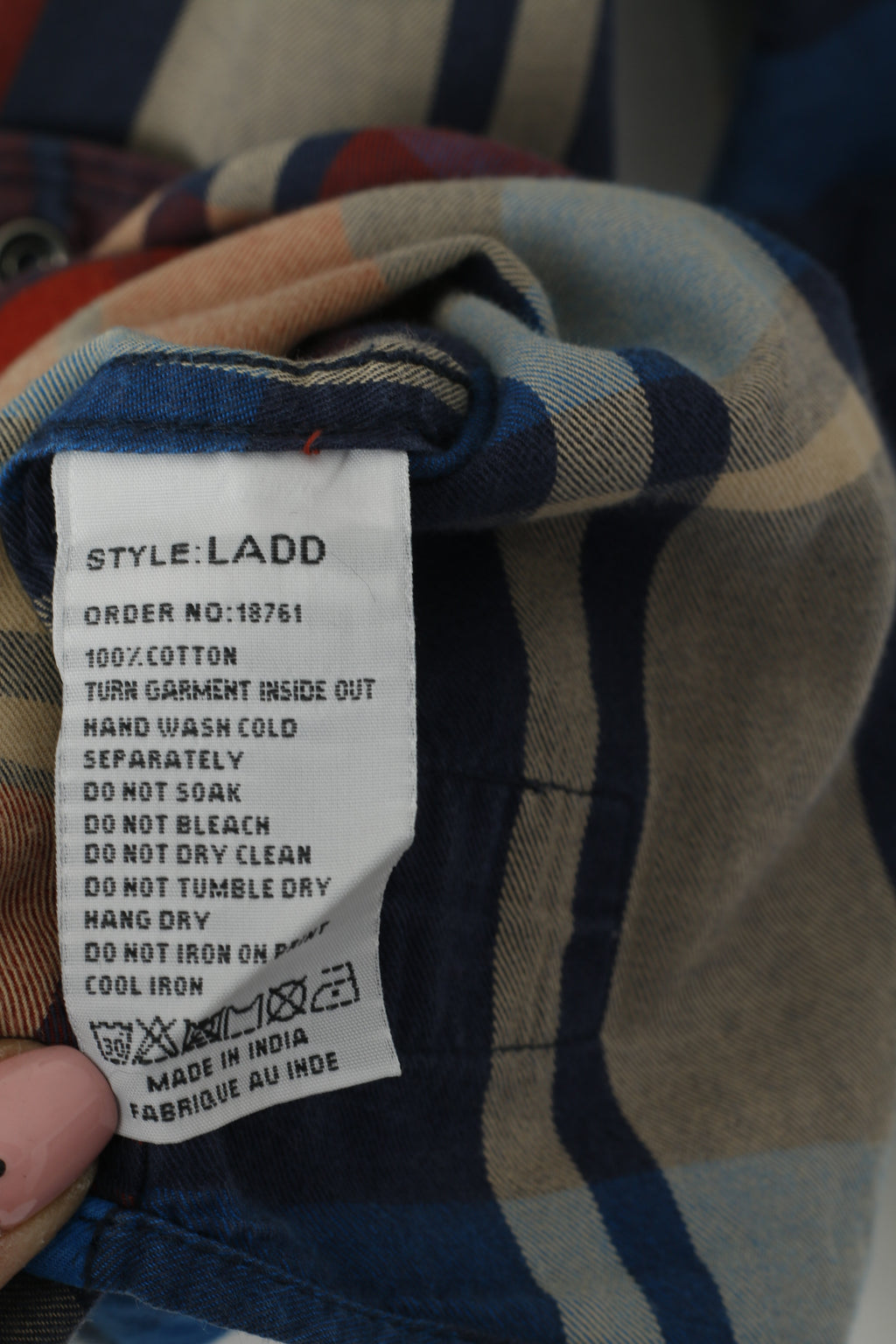 Cars Jeans Uomo L Camicia casual Top a maniche lunghe con tasca a scatto in cotone a quadri multicolori