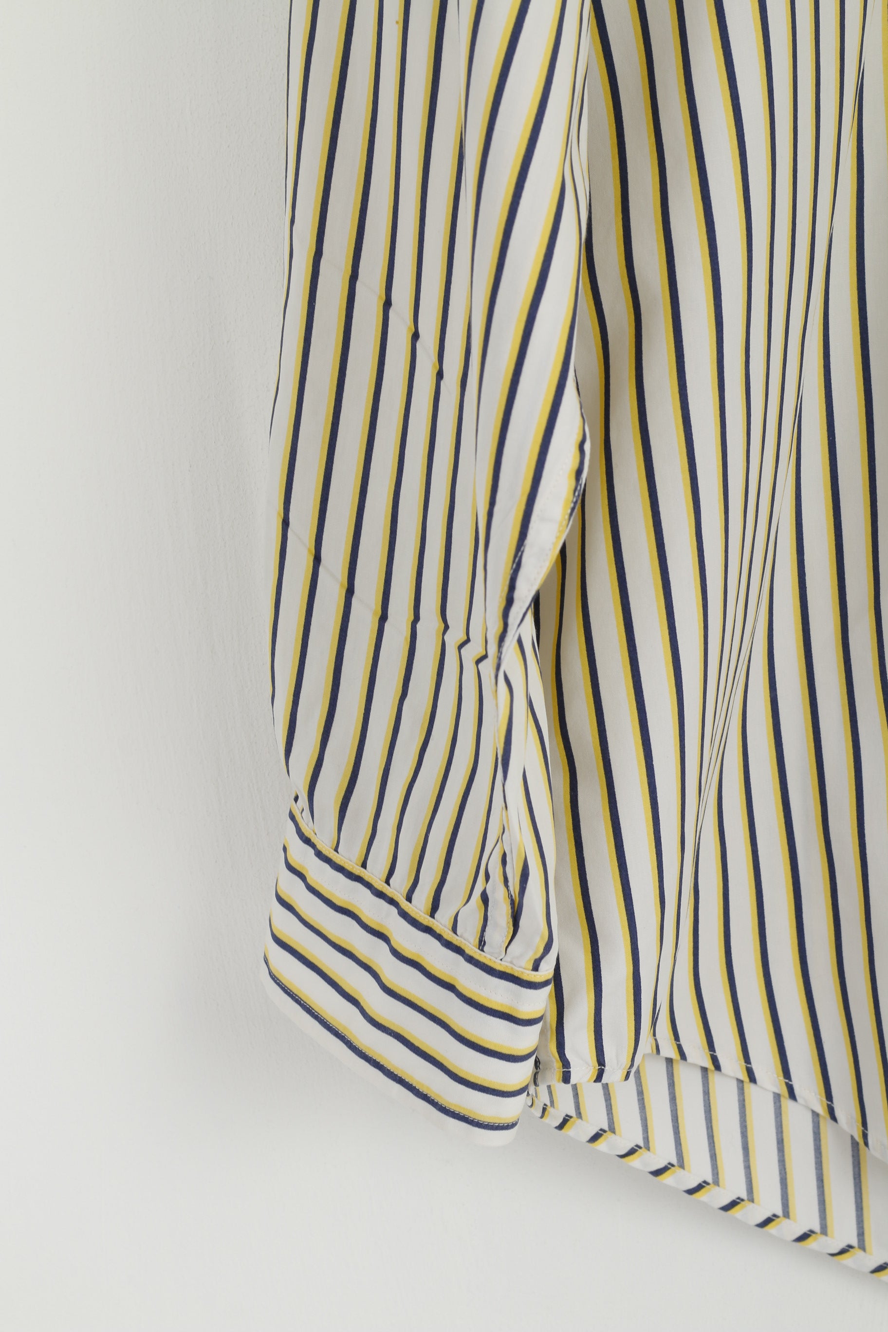 Tommy Hilfiger Hommes M Chemise décontractée Jaune Coton Manches longues Poche extérieure Haut