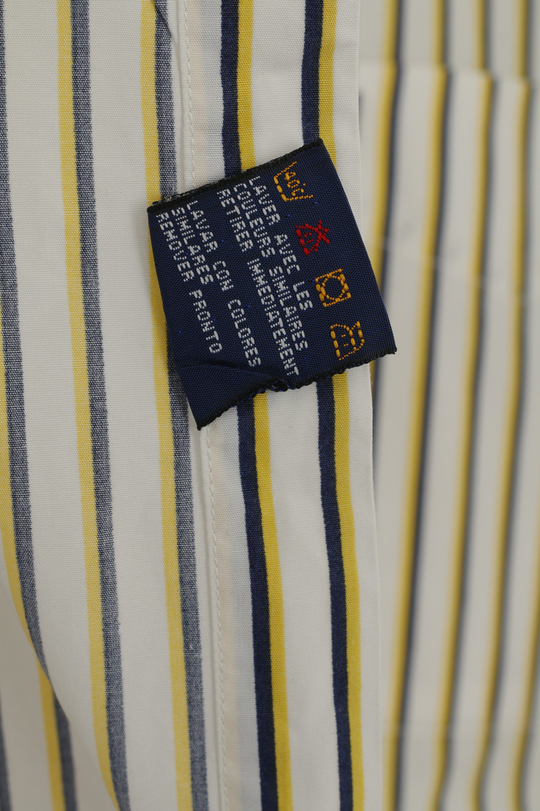 Tommy Hilfiger Hommes M Chemise décontractée Jaune Coton Manches longues Poche extérieure Haut