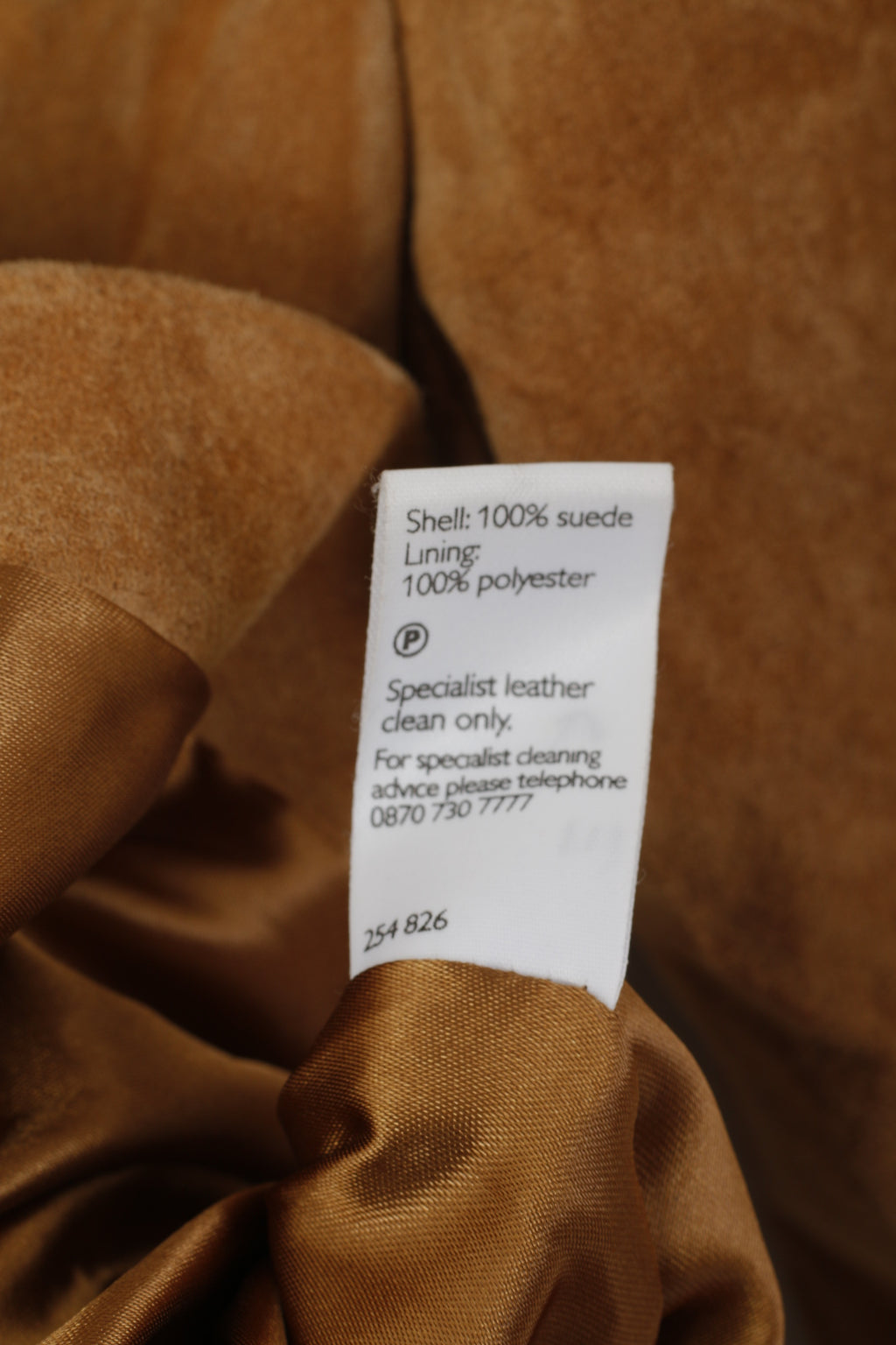 Giacca John Lewis da donna 16 L Cappotto vintage in pelle scamosciata monopetto in pelle scamosciata color cammello