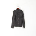 Soviétique Noir Hommes M Cardigan Marron Acrylique Câble Tricot Classique Armée Pull