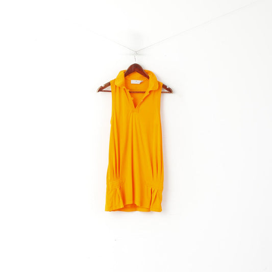 Adidas Stella McCartney Women 38 S Shirt Orange Cotton Sport Gym Vest Top