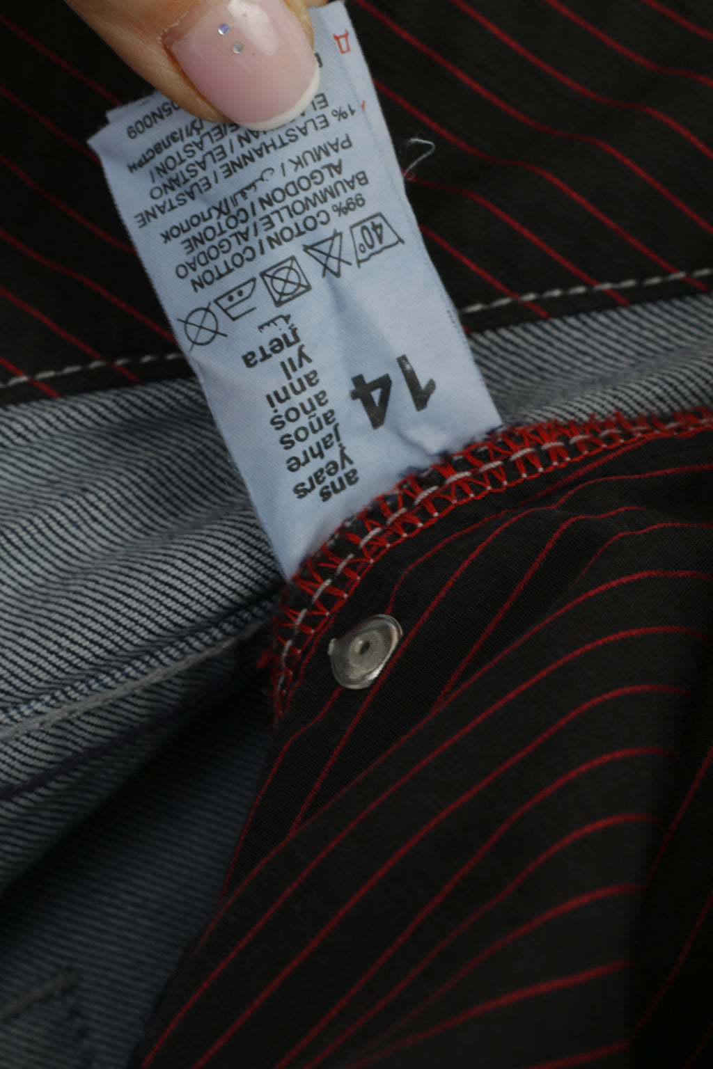 Levi's Red Tab Youth 14 Age Jeans Pantalon en coton bleu denim classique