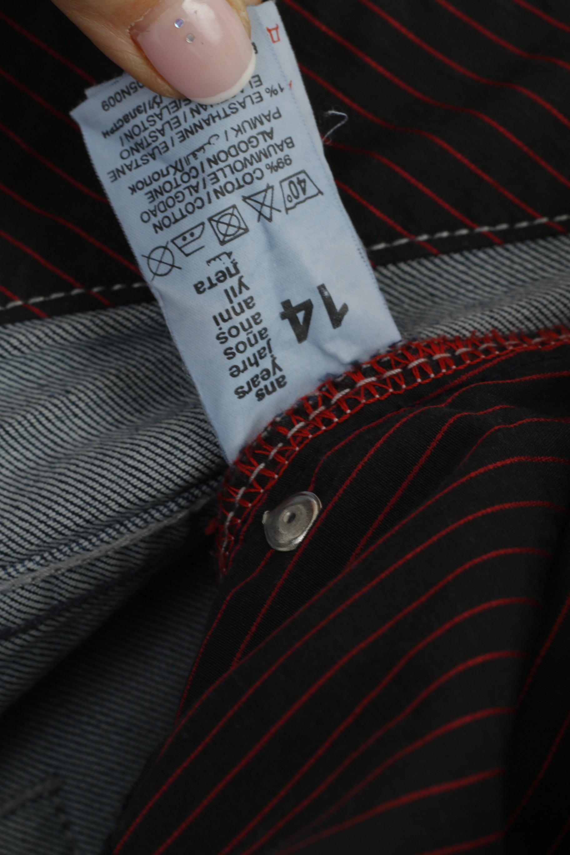 Levi's Red Tab Youth 14 Age Jeans Pantalon en coton bleu denim classique