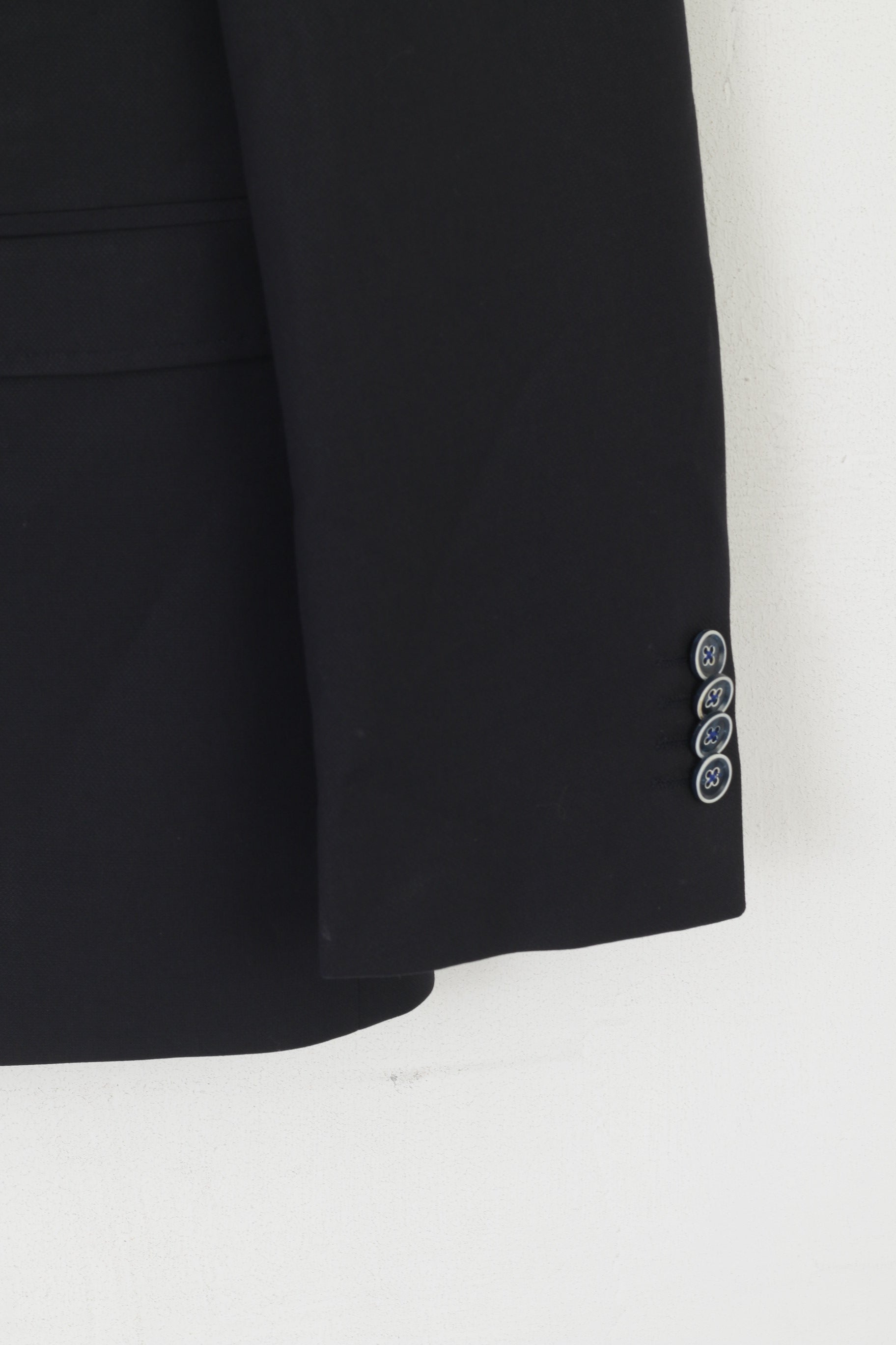 Giovani Men 38 48 Blazer Navy Wool Italia Norges Fotballforbund Single Breasted Jacket