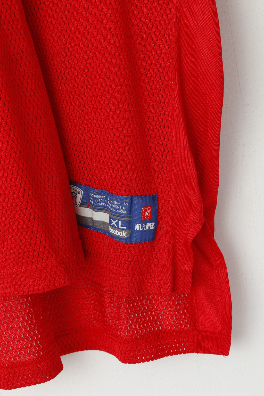 Maglia Reebok Youth 18 20 Age Maglia rossa in nylon NFL 50 ° anniversario Stagione Moss 81 Jersey Top