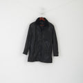 Metra Collection Women L Jacket Black Leather Vintage Removable Lining Shoulder Pads Top