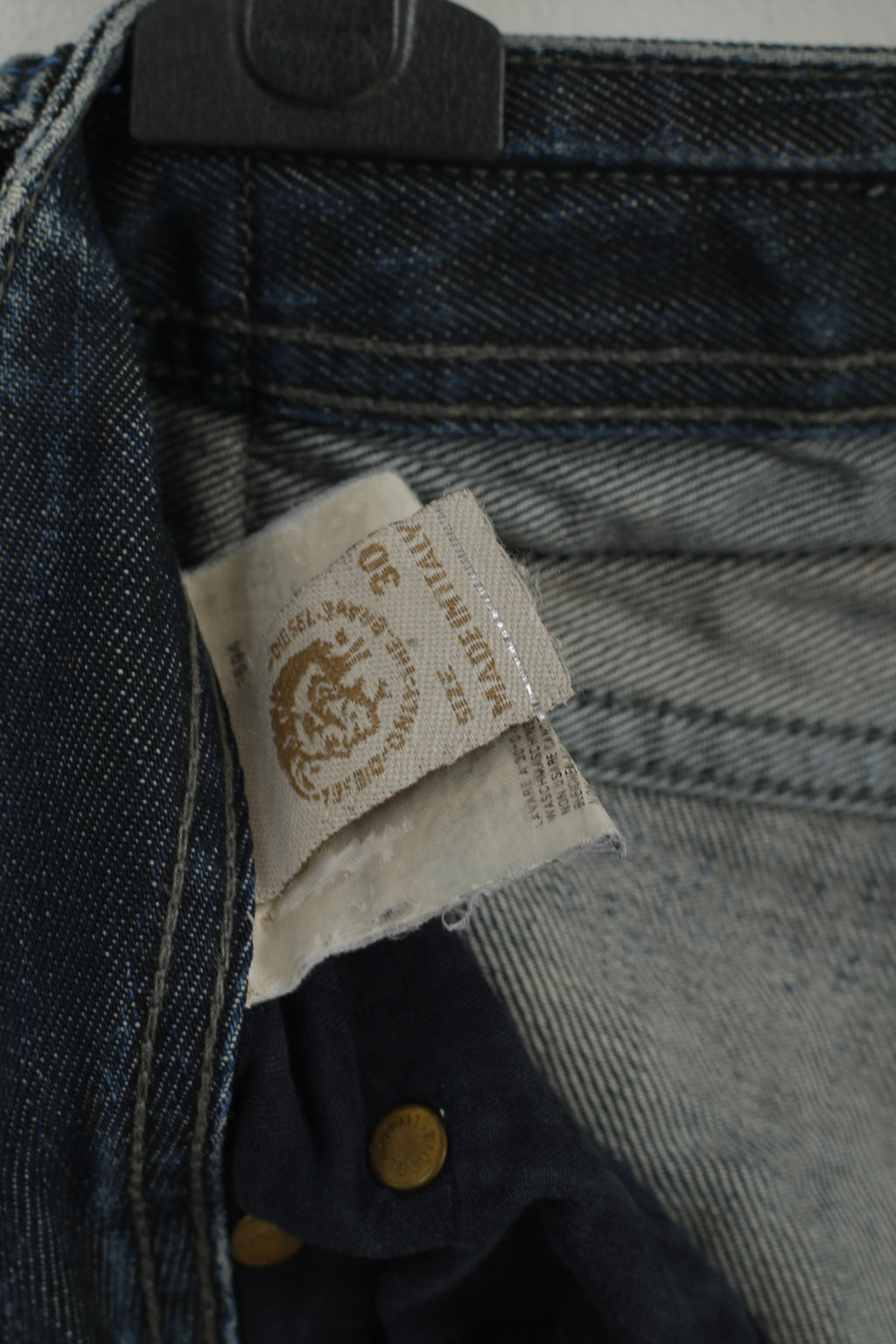 DIESEL Women 30 Trousers Jeans Cotton Blue Gray Cotton Denim Pants