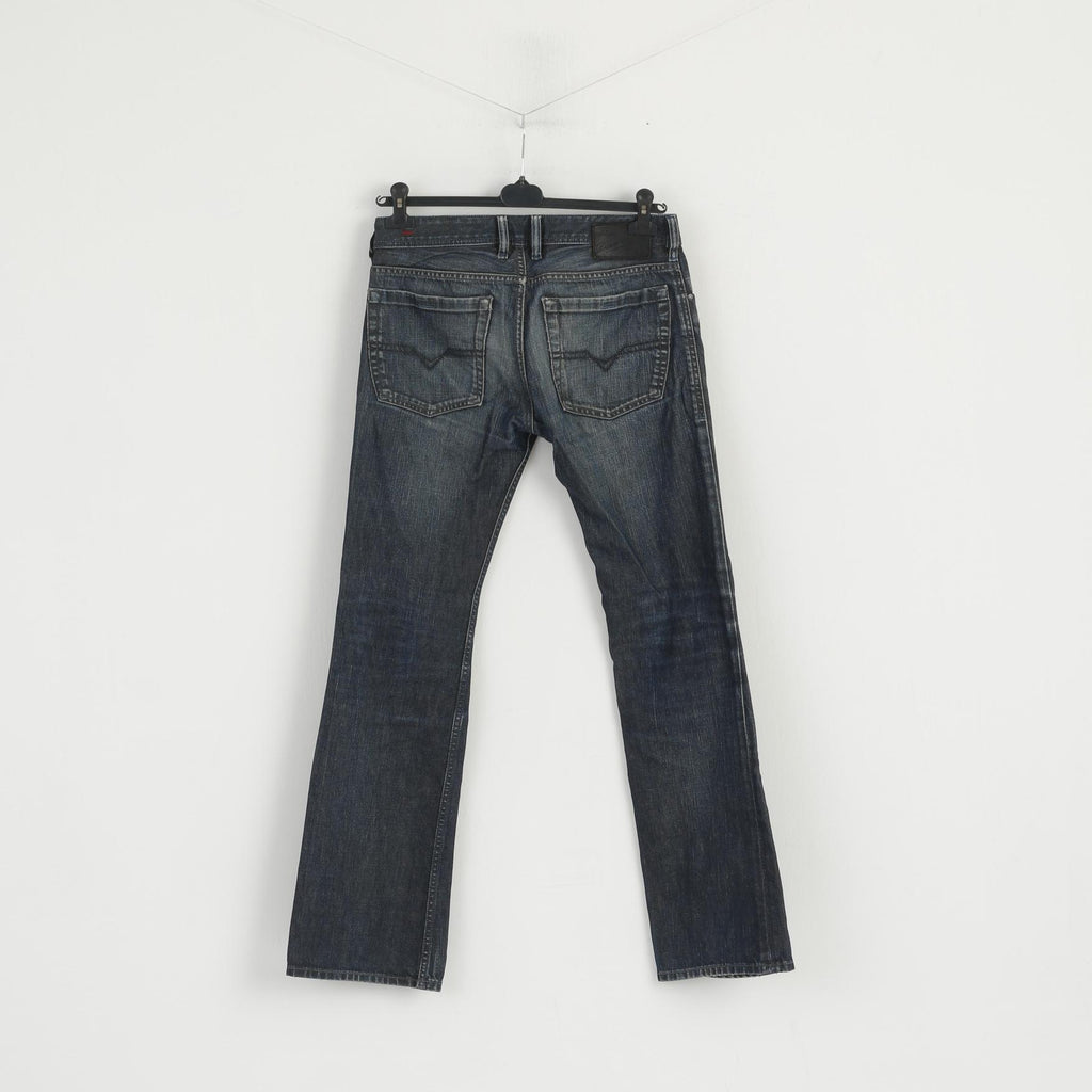 DIESEL Women 30 Trousers Jeans Cotton Blue Gray Cotton Denim Pants