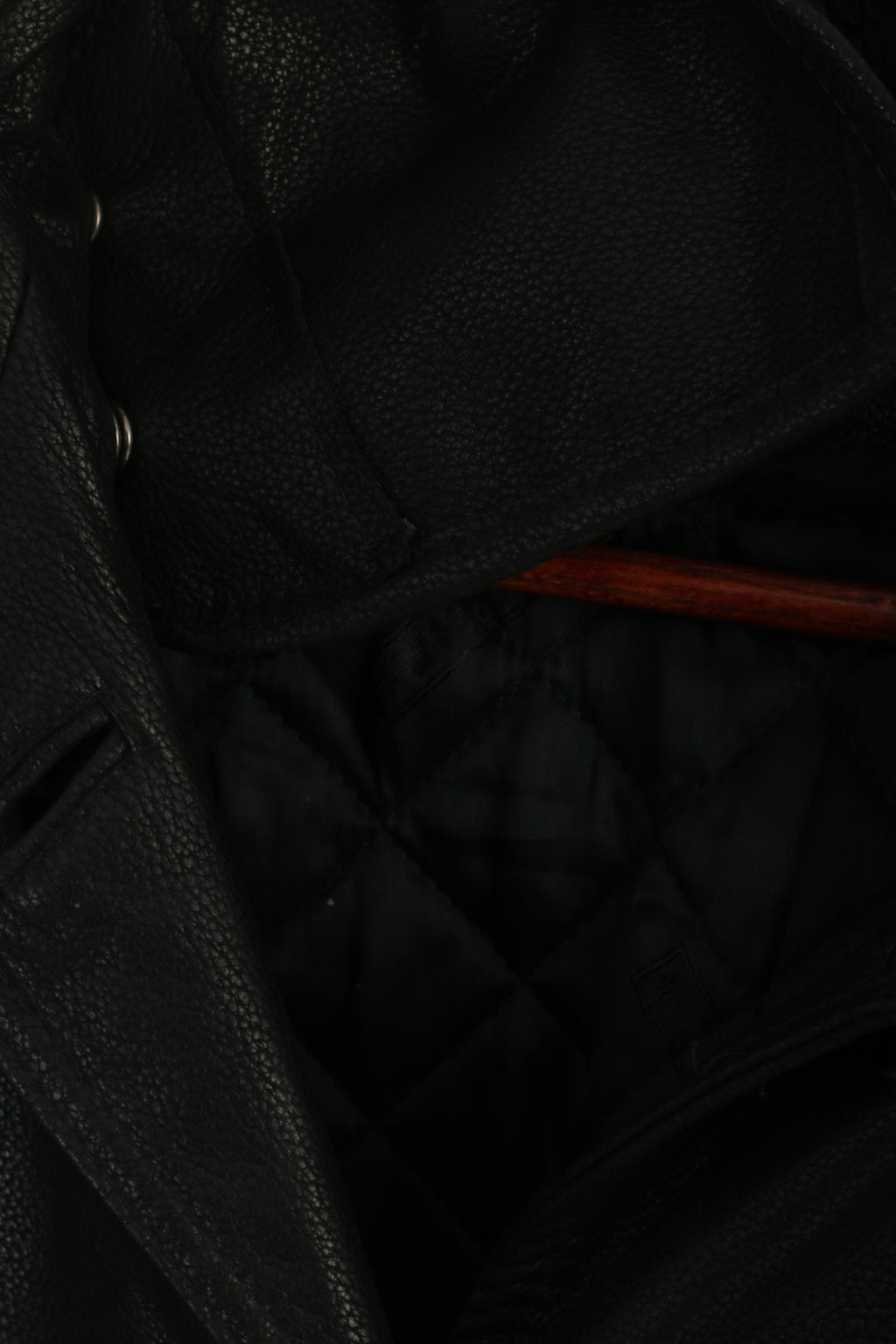 Metra Collection Women L Jacket Black Leather Vintage Removable Lining Shoulder Pads Top