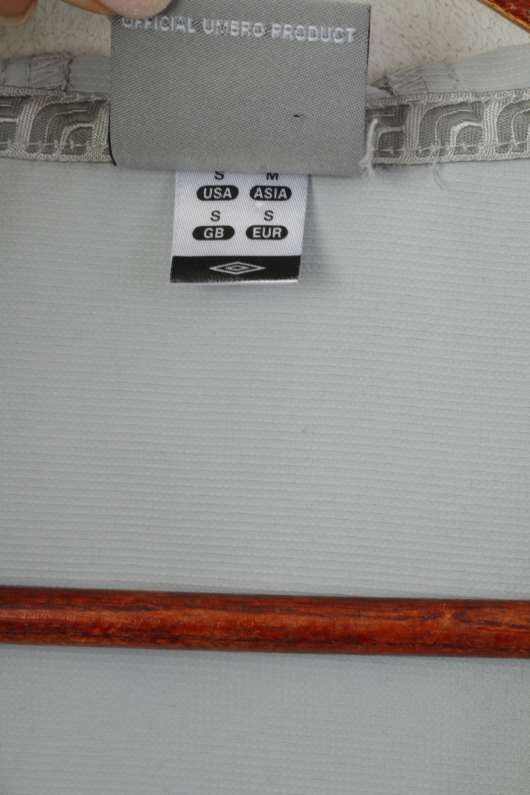 Umbro Men S Jacket Grey Sporswear Hooded Full Zipper Vintage Sport Top