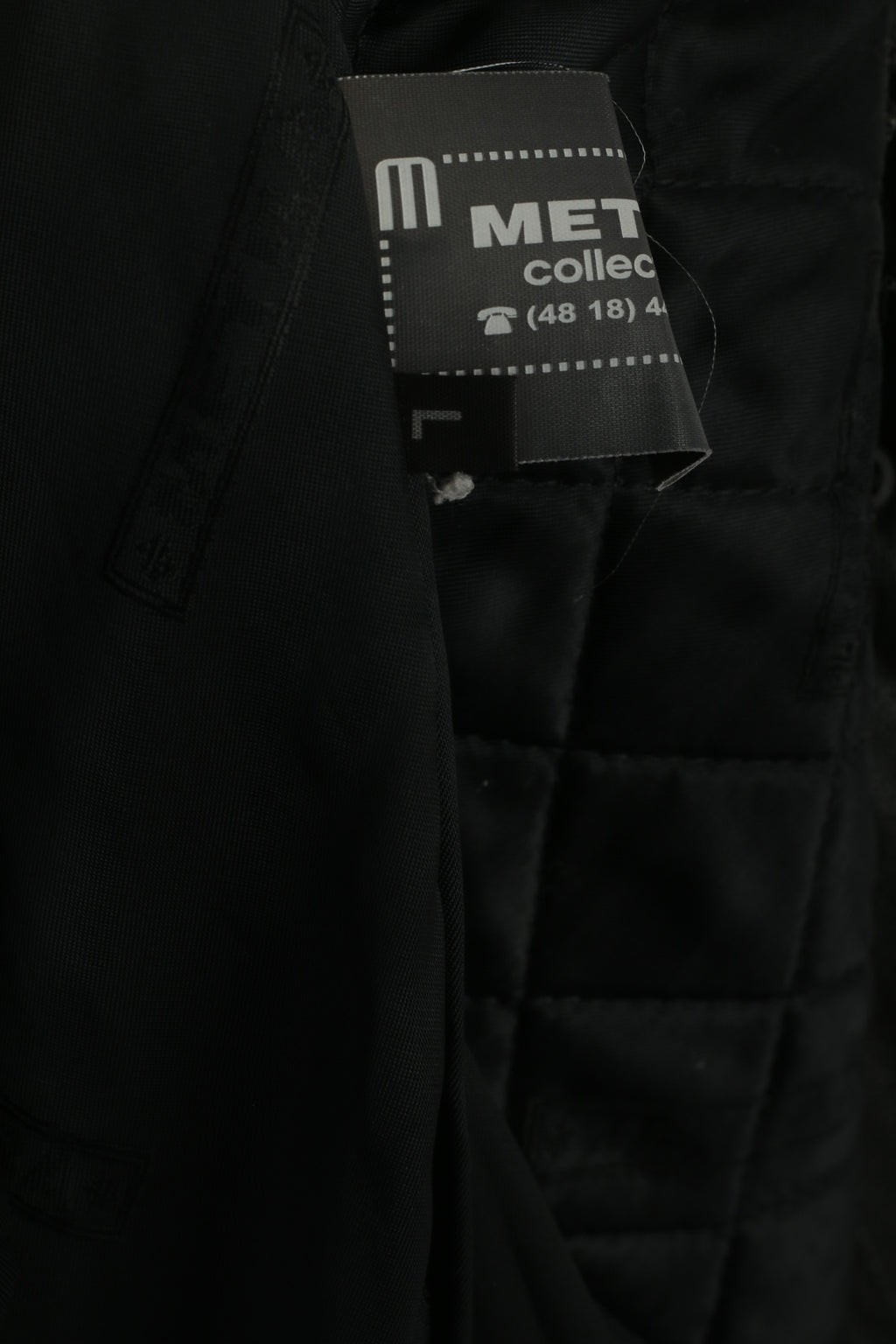 Metra Collection Women L Jacket Black Leather Vintage Removable Lining Shoulder Pads Top