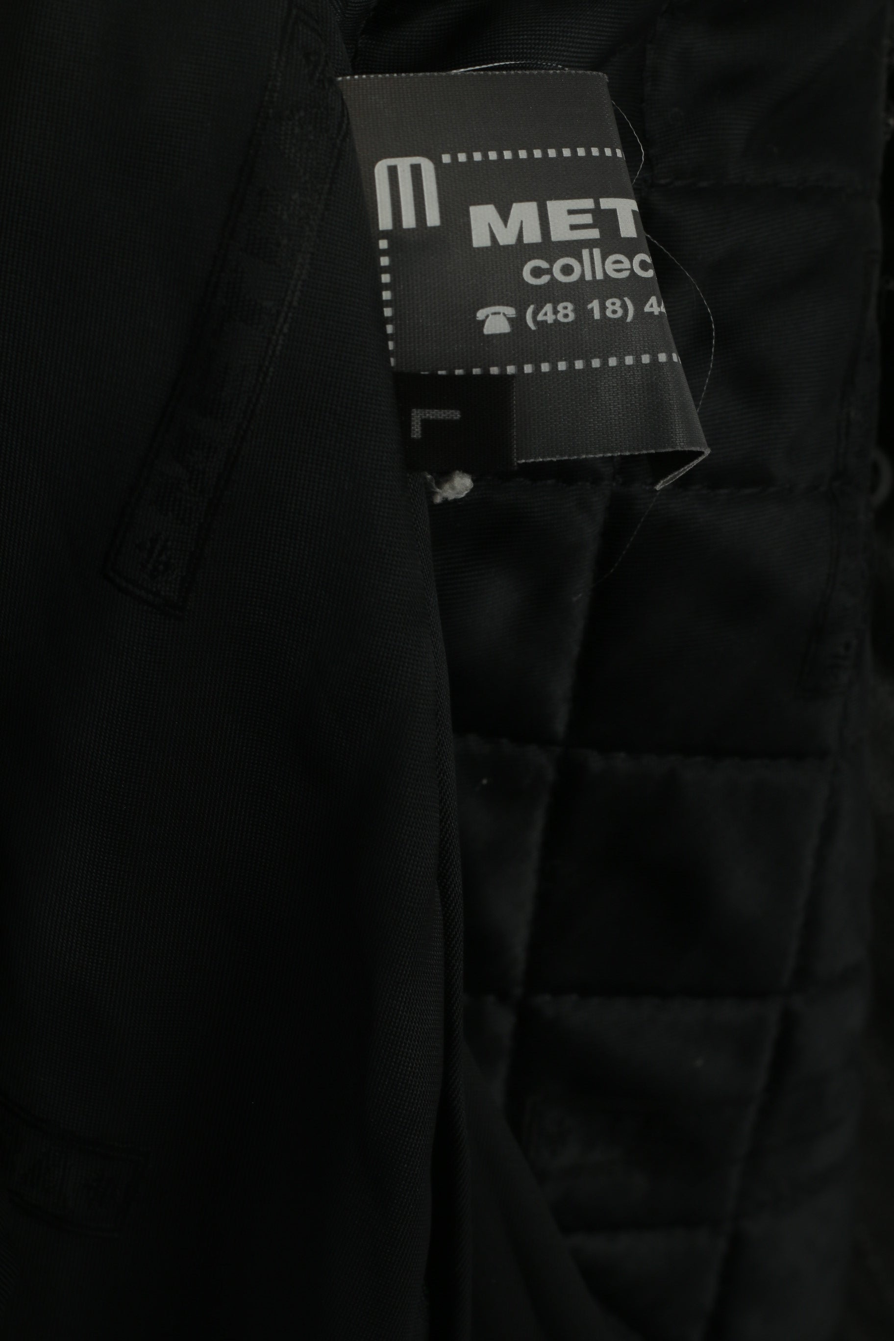 Metra Collection Women L Jacket Black Leather Vintage Removable Lining Shoulder Pads Top