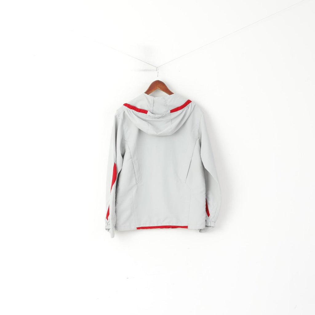 Umbro Men S Jacket Grey Sporswear Hooded Full Zipper Vintage Sport Top