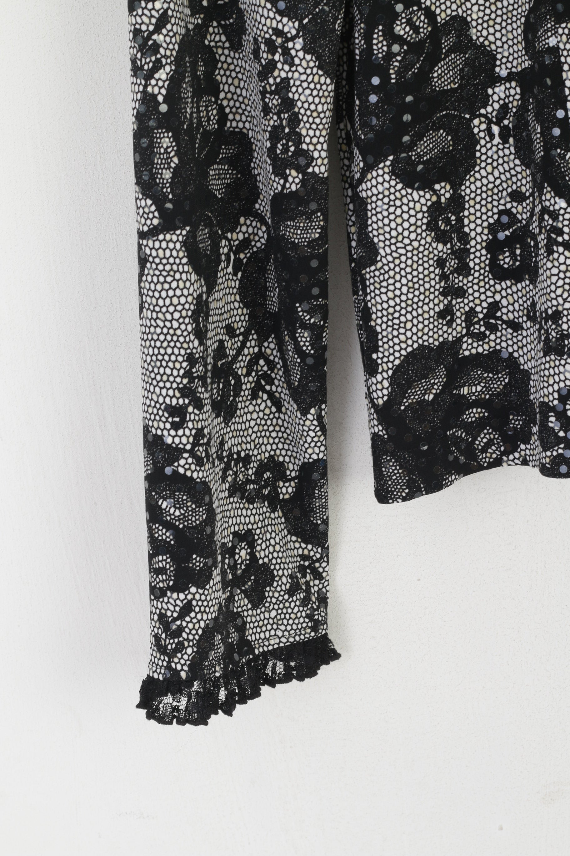 Joseph Ribkoff Women 14 40 Blazer Black Shiny Floral Full Zipper Elegant Designer Blouse