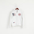 Major League Baseball Women M Sweatshirt White Cotton NY Yankees Zip Up Hoodie