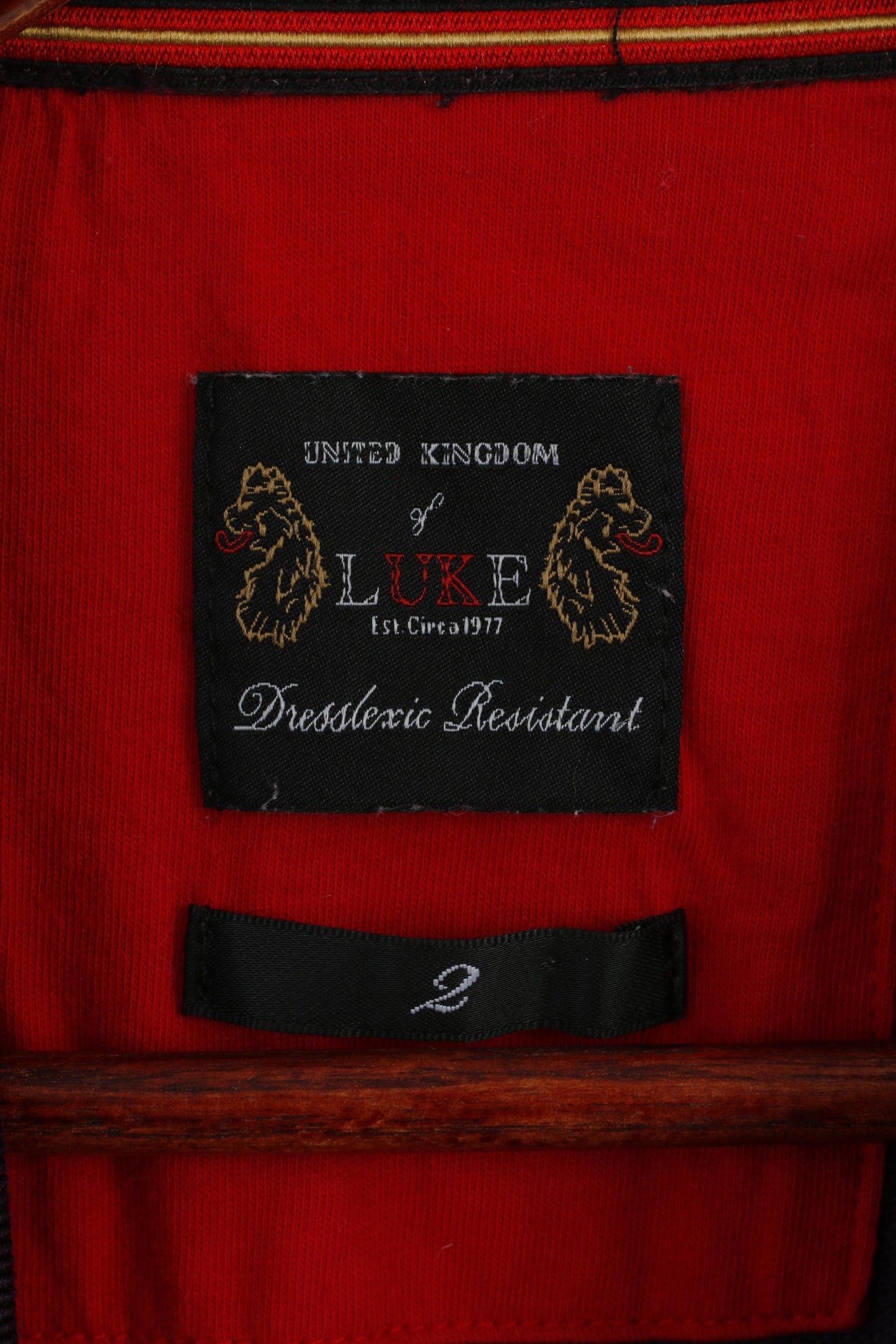 Polo United Kingdom of LUKE da uomo 2 M in cotone viola con vestibilità elasticizzata a rombi
