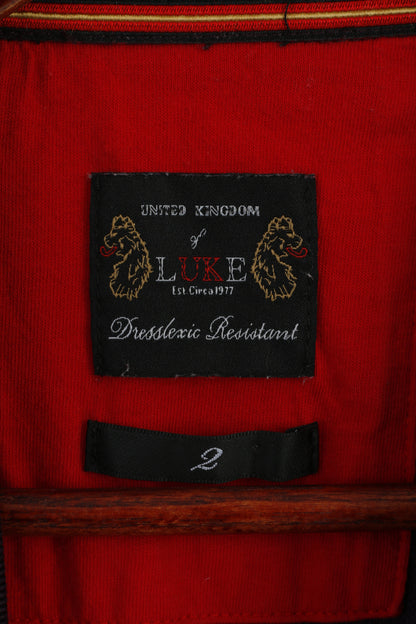 Polo United Kingdom of LUKE da uomo 2 M in cotone viola con vestibilità elasticizzata a rombi