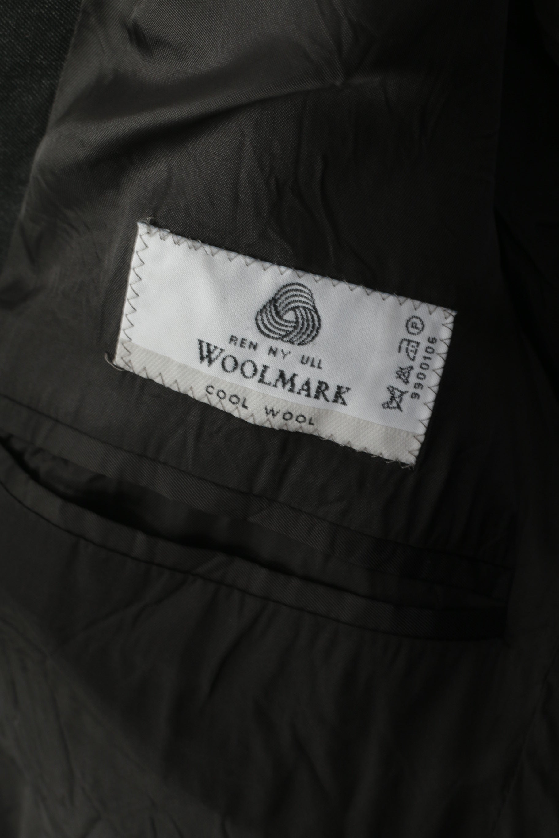 Nordiska Kompaniet Men 148 42 Blazer Charcoal 100% Wool Shoulder Pads Jacket