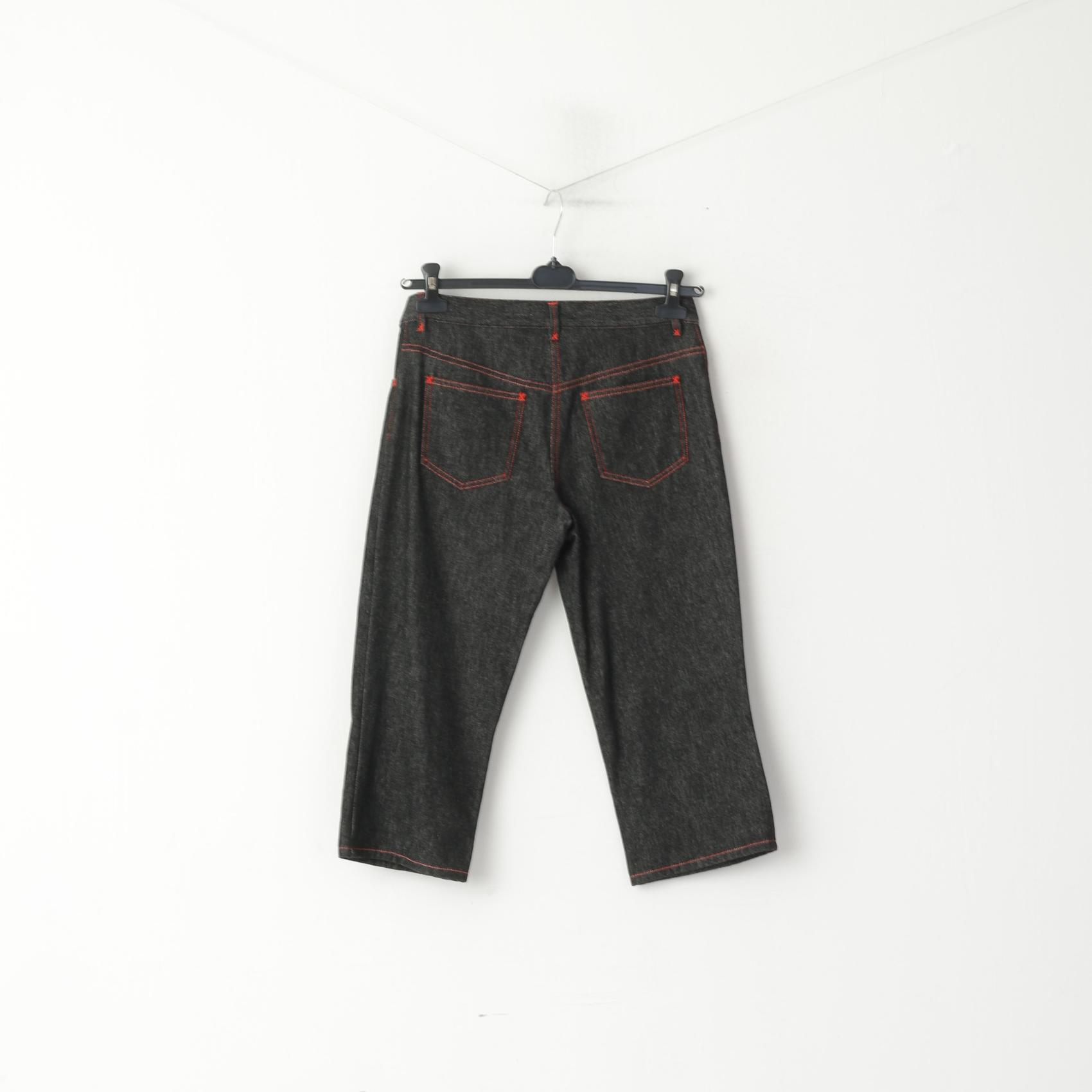 Dolce &amp; Gabbana Donna 42 Pantaloni Capri Jeans neri Pantaloni cropped D&amp;G in cotone elasticizzato