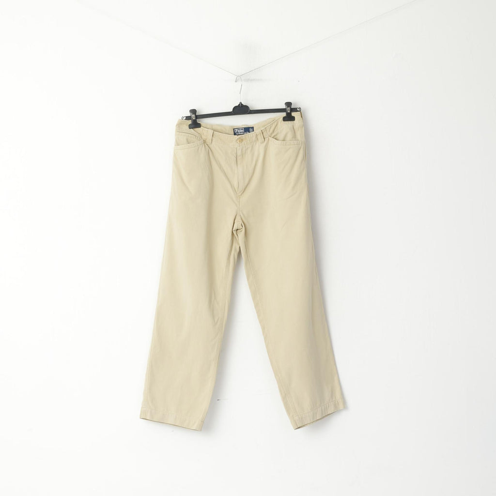 Polo by Ralph Lauren Homme W 34 L 32 Pantalon Pantalon Chino Classique En Coton Beige