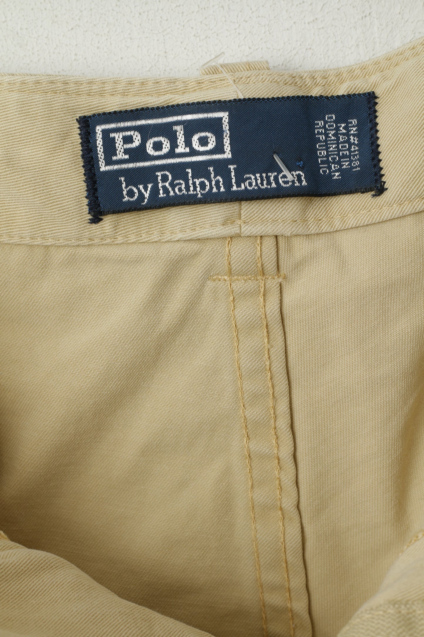 Polo by Ralph Lauren Men W 34 L 32 Trousers Beige Cotton Classic Chino Pants