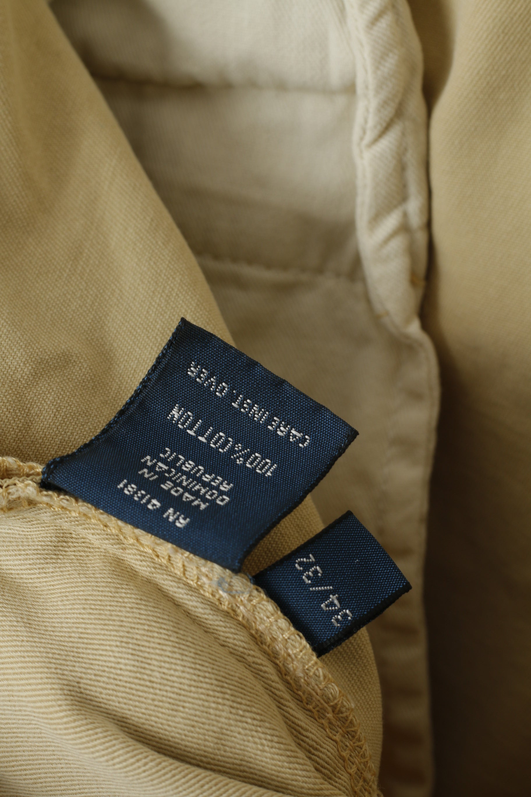 Polo by Ralph Lauren Homme W 34 L 32 Pantalon Pantalon Chino Classique En Coton Beige