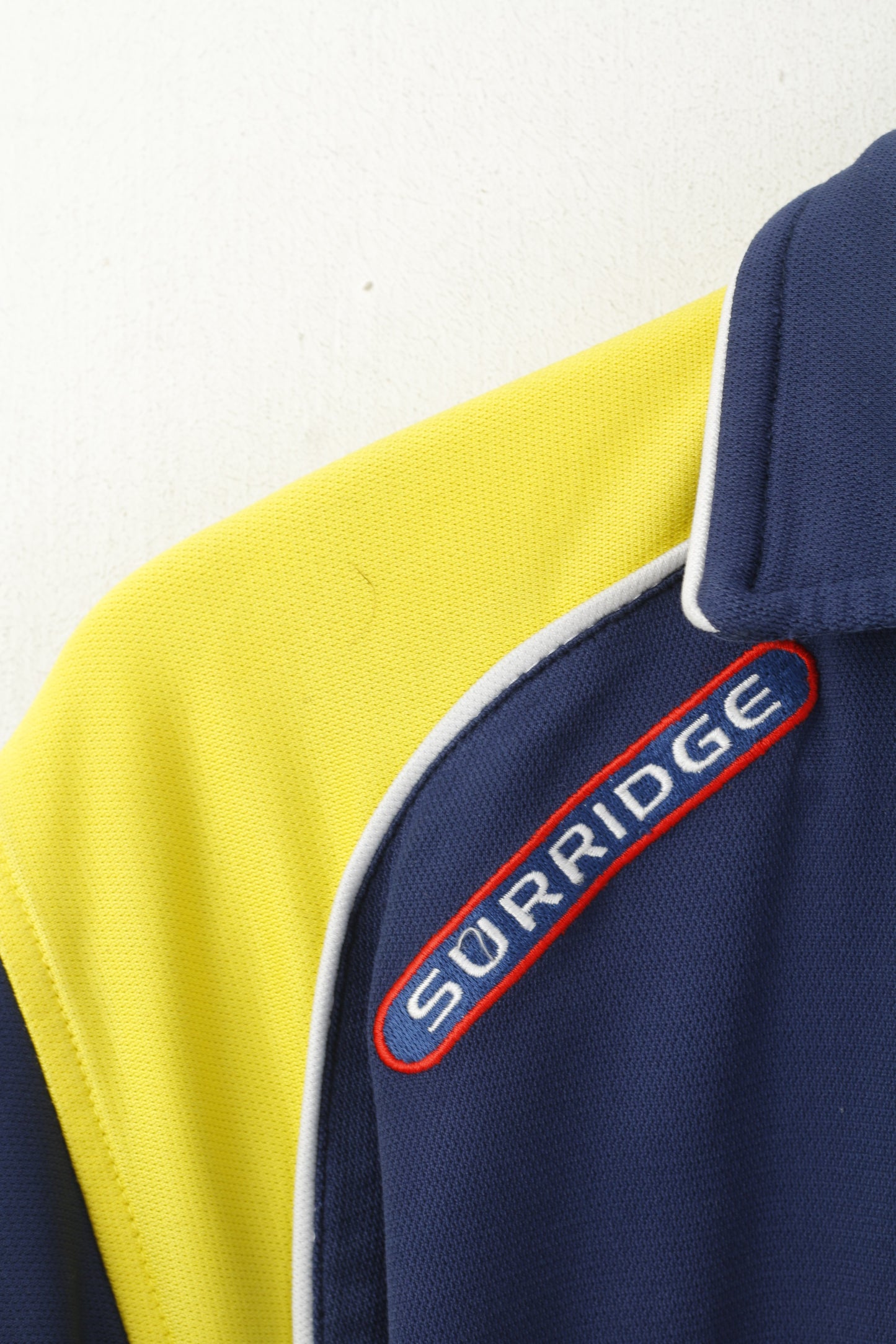 Surridge Men L Polo Shirt Navy Willington Cricket Club Cruise Jersey Vintage Top