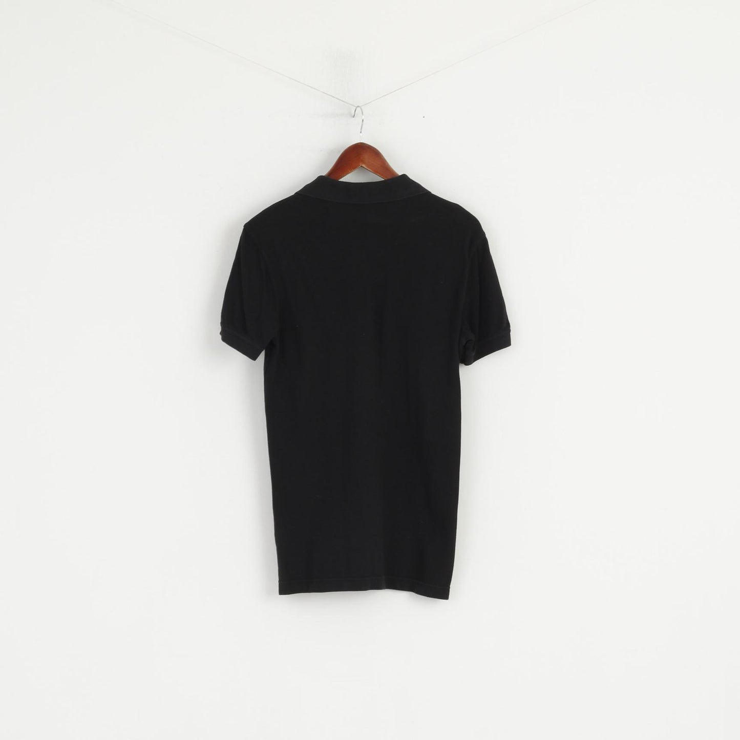 United Colors Of Benetton Men S Polo Shirt Black Cotton Slim Fit Classic Short Sleeve Top