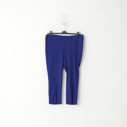 Punt Roma Women L (XL) Cropped Pants Purple Stertch Activewear Trousers