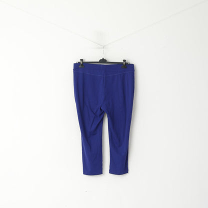 Punt Roma Women L (XL) Cropped Pants Purple Stertch Activewear Trousers