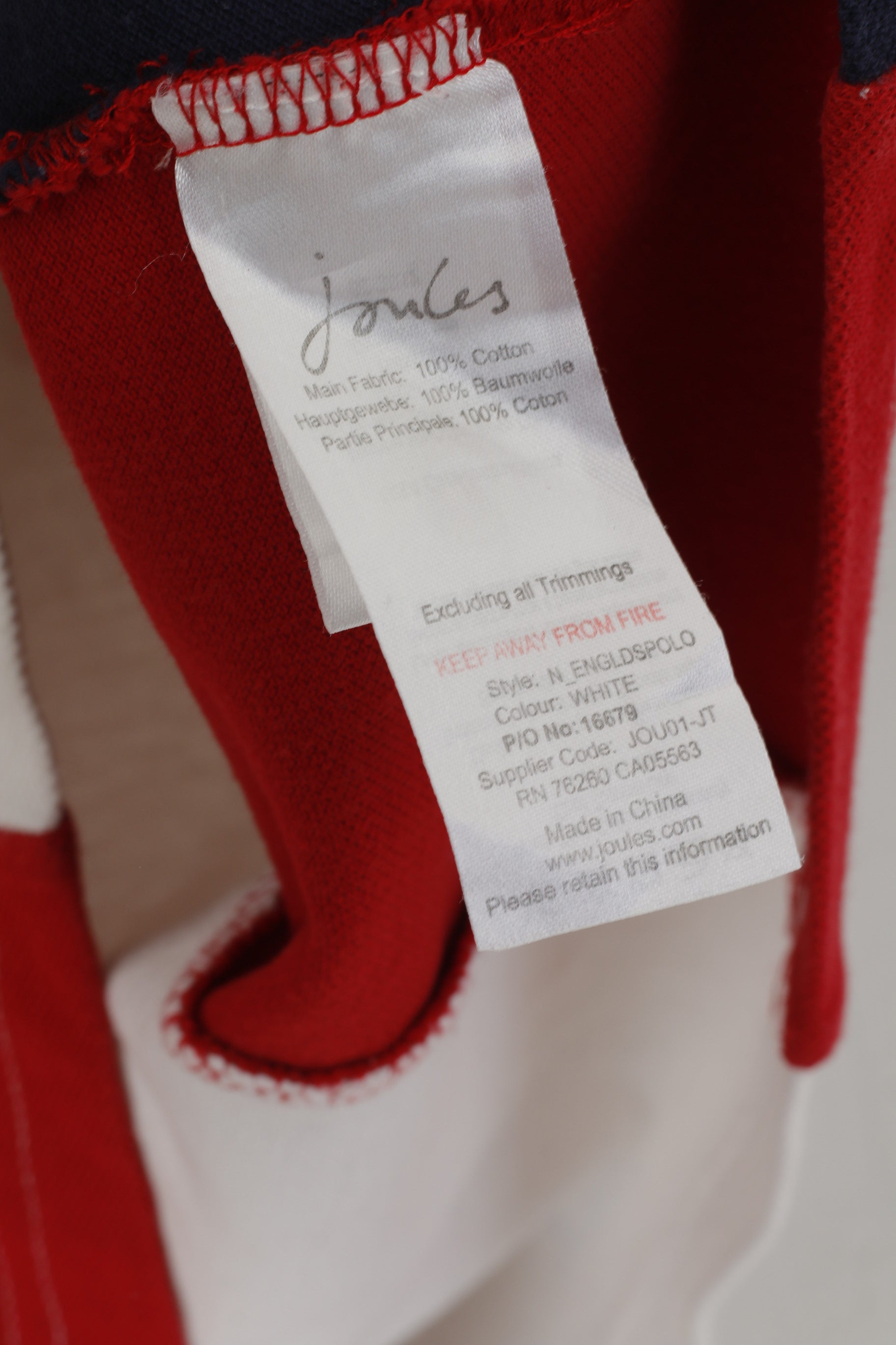 Joules Femme 16 XL Polo Blanc officiel Angleterre Polo Team #3 Sport Top