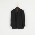 Via Ardigo By Corneliani Homme 52 UK 42 Blazer Charbon Laine Nylon Blend Veste