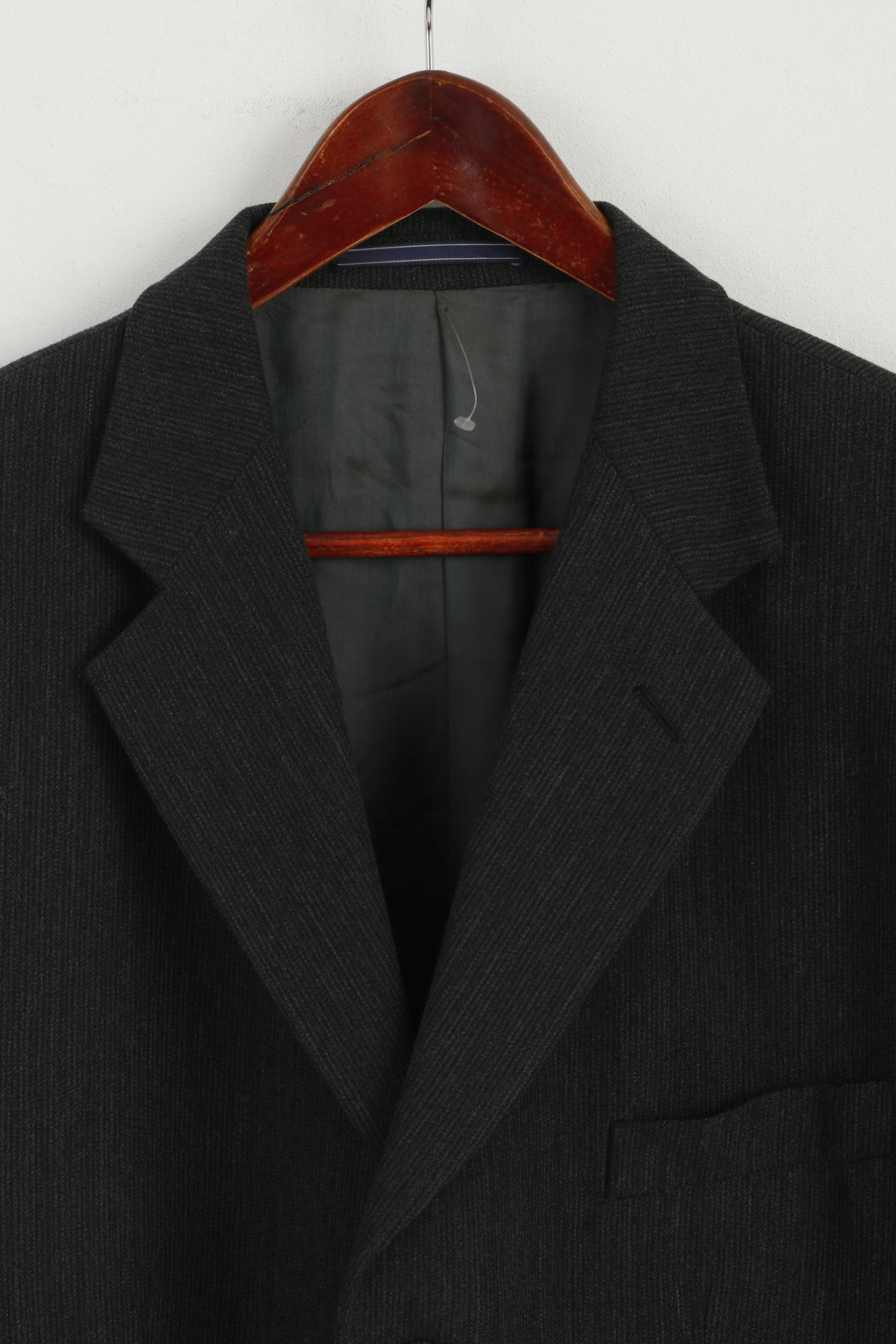 Via Ardigo By Corneliani Uomo 52 UK 42 Blazer Giacca in misto lana e nylon antracite