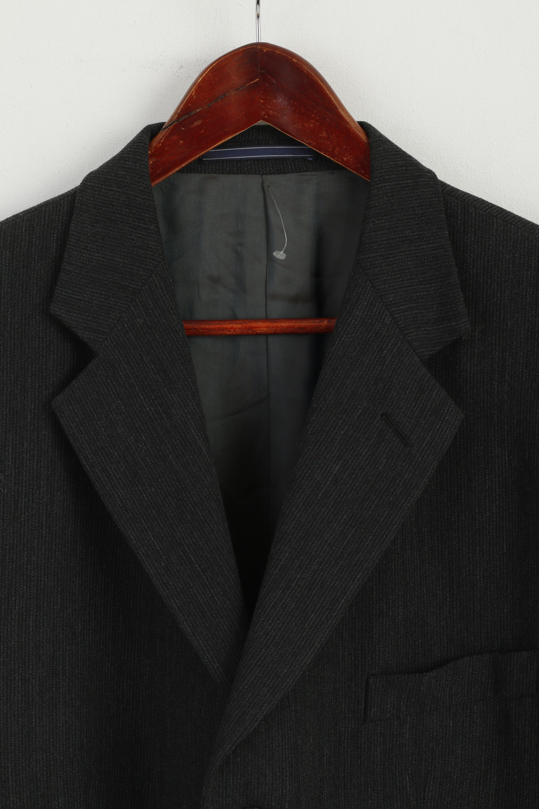 Via Ardigo By Corneliani Uomo 52 UK 42 Blazer Giacca in misto lana e nylon antracite